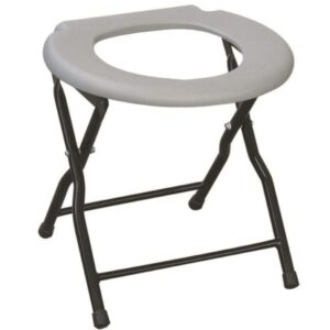 simple folding steel commode chair