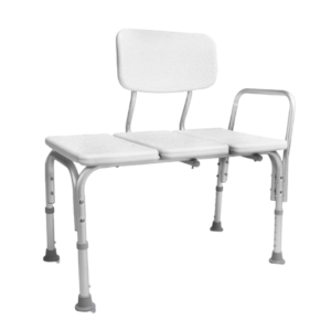 extra wide shower chair /height transfer bench with armrest & back rest